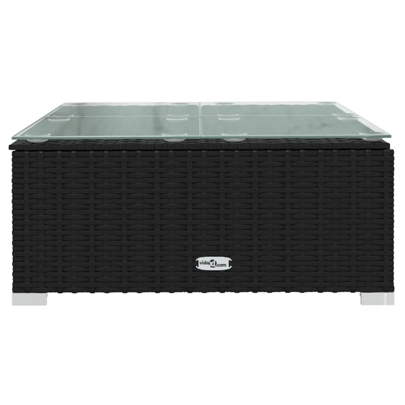 vidaXL Steel Large Garden Lounge Set in Black/Blue