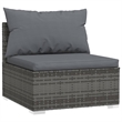 vidaXL 10 Piece Poly Rattan Garden Lounge Set in Gray/Anthracite