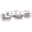 vidaXL 7 Piece Steel Garden Lounge Set in Brown