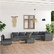 vidaXL 8 Piece Garden Lounge Set in Gray
