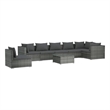 vidaXL 8 Piece Garden Lounge Set in Gray