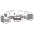 vidaXL 8 Piece Garden Lounge Set in Gray/Anthracite