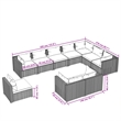 vidaXL 10 Piece Garden Lounge Set in Black/Blue