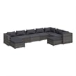 vidaXL 9 Piece Poly Rattan Garden Lounge Set in Gray/Anthracite