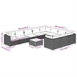 vidaXL Steel Garden Lounge Set in Green/Brown