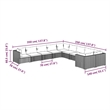 vidaXL 10 Piece Small Garden Lounge Set in Black
