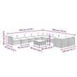 vidaXL 11 Piece Steel Garden Lounge Set in Gray