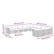 vidaXL Steel Garden Lounge Set in Gray/Anthracite