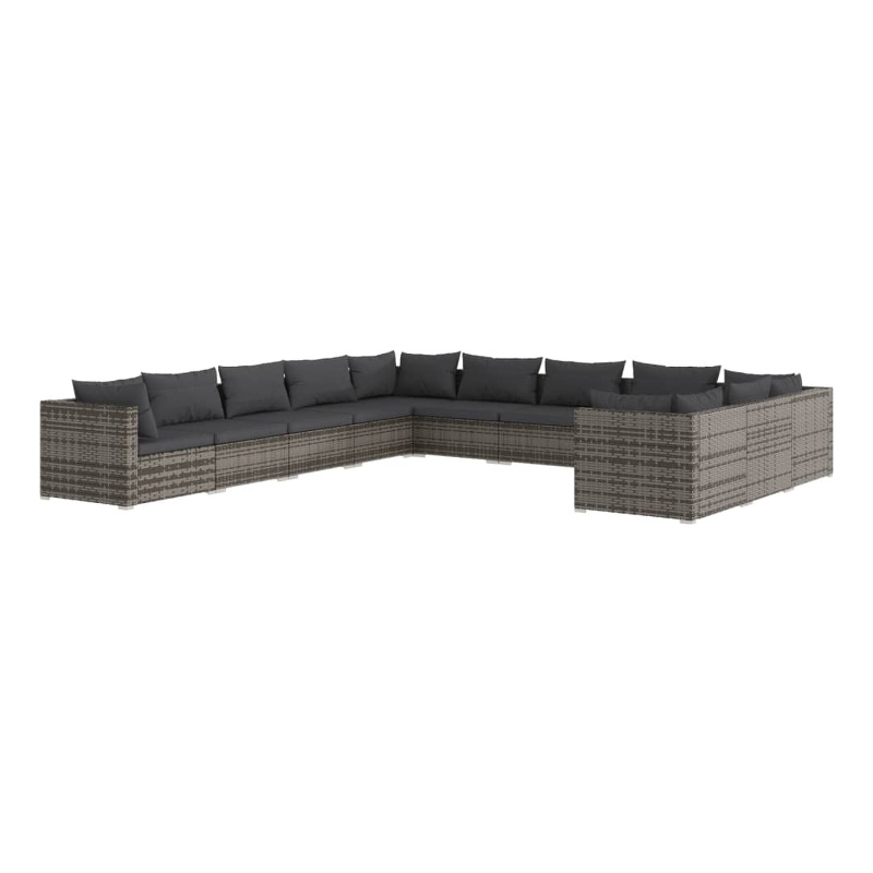 vidaXL Steel Garden Lounge Set in Gray/Anthracite