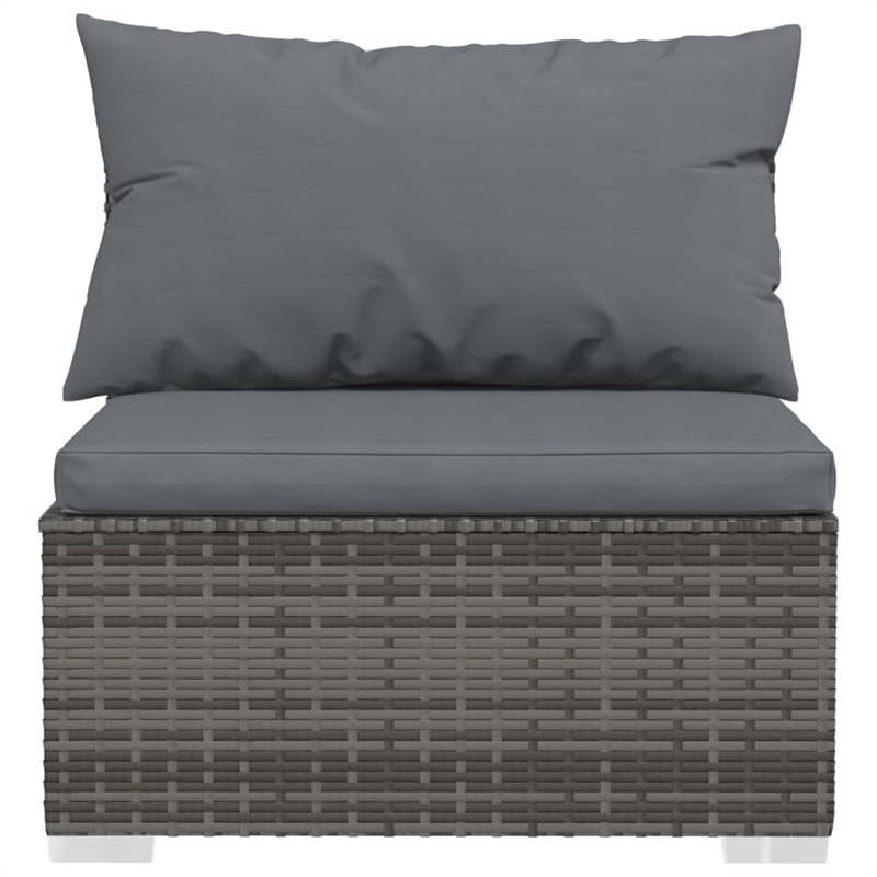 vidaXL 11 Piece Steel Garden Lounge Set in Gray