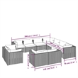 vidaXL 11 Piece Steel Garden Lounge Set in Gray