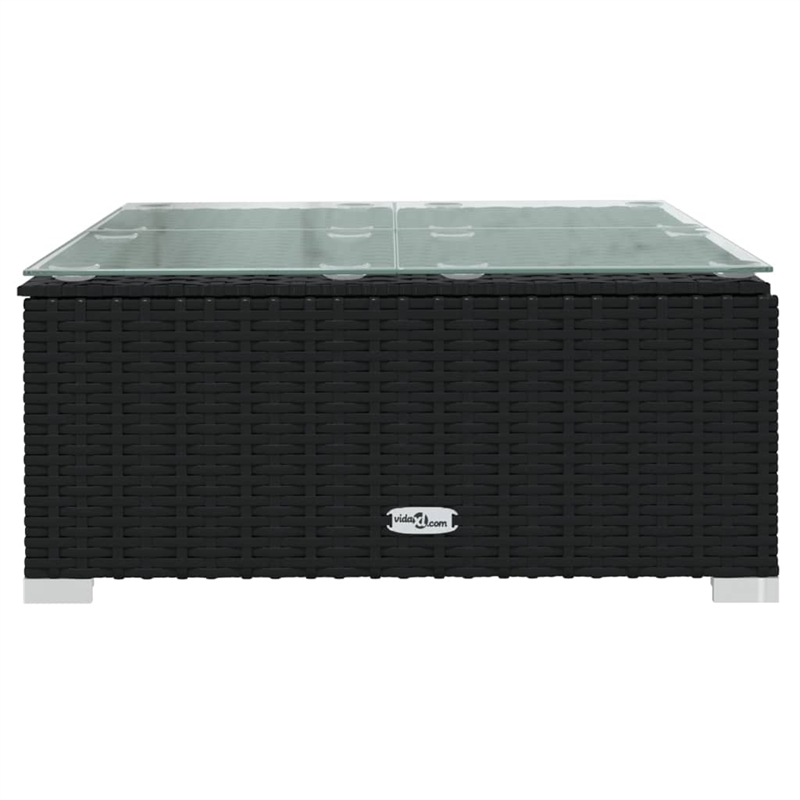 vidaXL 12 Piece Steel Garden Lounge Set in Black/Blue