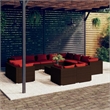 vidaXL 13 Piece Garden Lounge Set in Brown