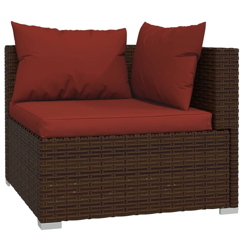 vidaXL 13 Piece Garden Lounge Set in Brown