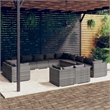 vidaXL Steel Large Garden Lounge Set in Gray/Anthracite