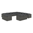 vidaXL Steel Large Garden Lounge Set in Gray/Anthracite