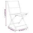 vidaXL 5 Piece Steel Small Dining Set in Black/Gray