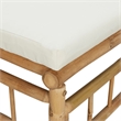 vidaXL Bamboo Sofa in White/Cream/Natural