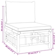 vidaXL Bamboo Garden Lounge Set in White/Cream