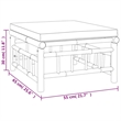vidaXL Bamboo Large Garden Lounge Set in White/Cream