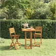 vidaXL Solid Acacia Wood Small Bar Set in Natural