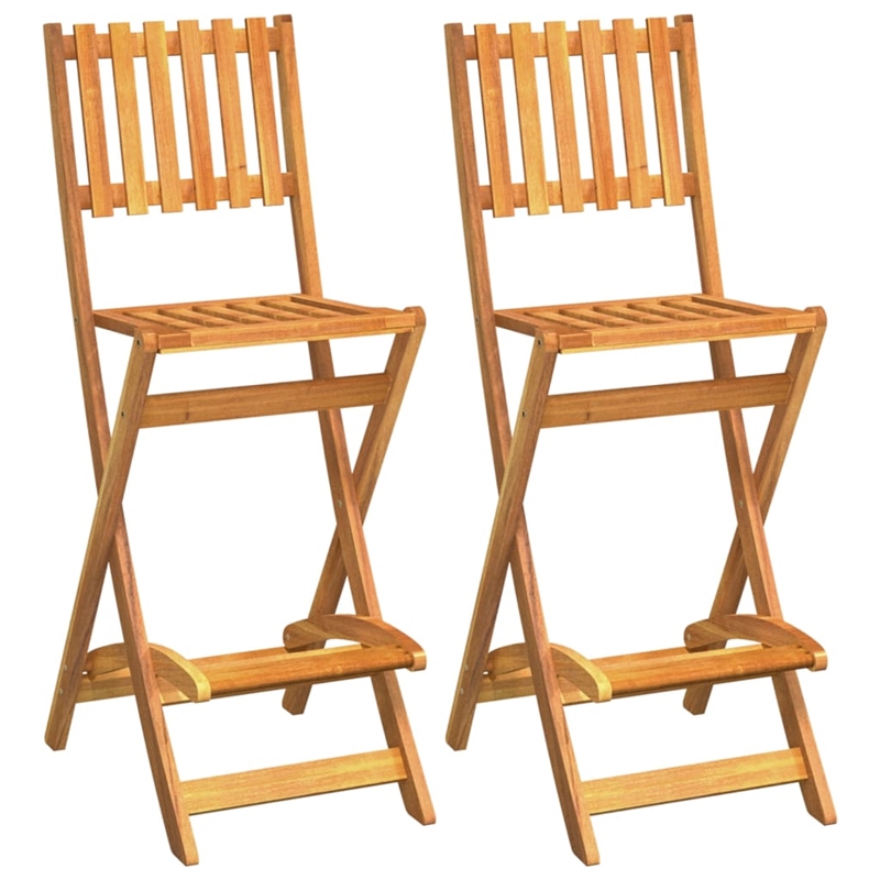 vidaXL Solid Acacia Wood Small Bar Set in Natural