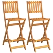 vidaXL Solid Acacia Wood Small Bar Set in Natural