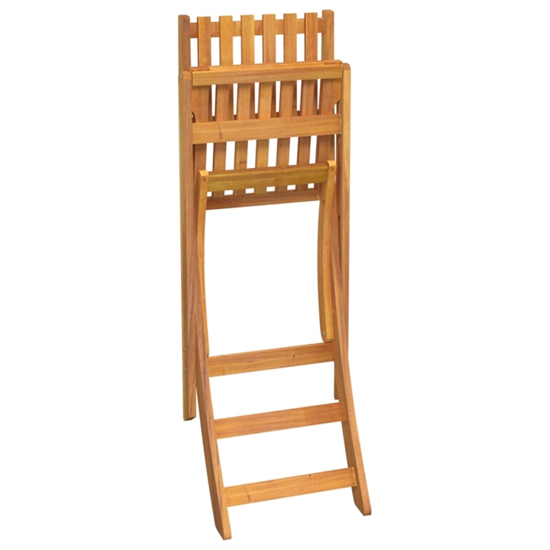 vidaXL Solid Acacia Wood Small Bar Set in Natural