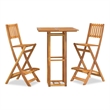 vidaXL Solid Acacia Wood Small Bar Set in Natural