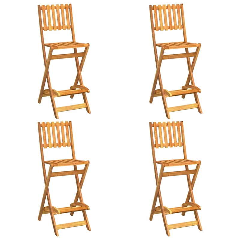 vidaXL 5 Piece Solid Acacia Wood Standard Bar Set in Natural