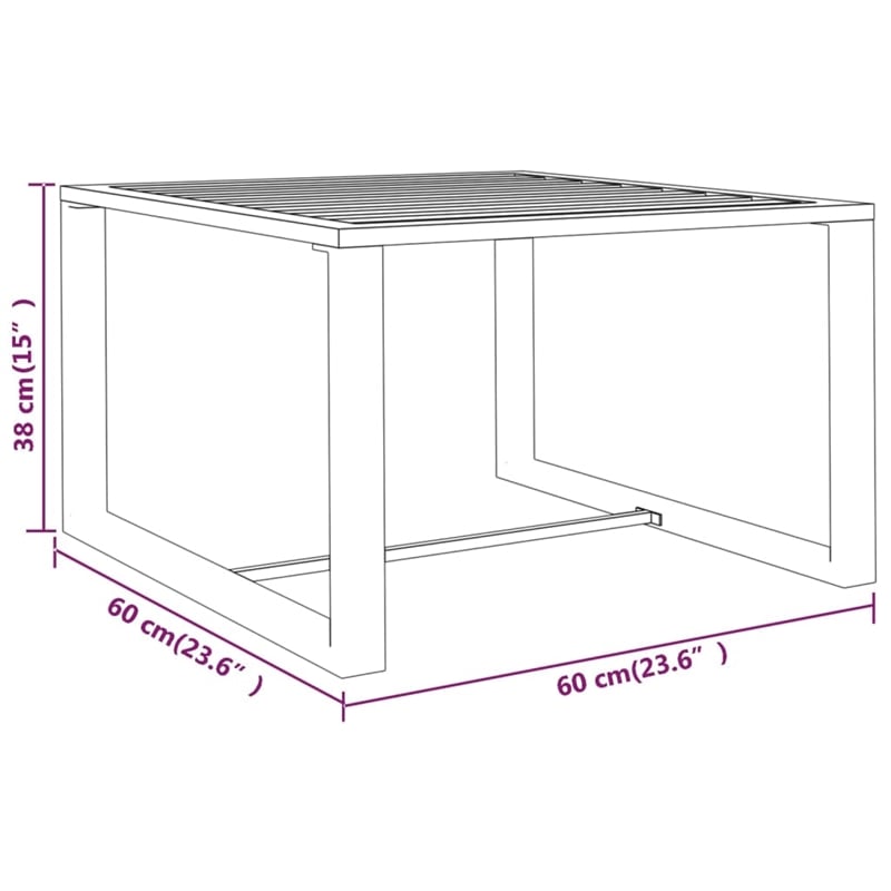 vidaXL 3 Piece Aluminum Medium Garden Lounge Set in Anthracite
