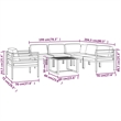vidaXL 7 Piece Aluminum Garden Lounge Set