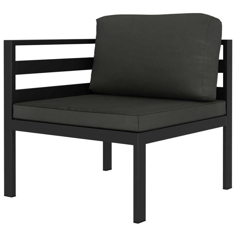 vidaXL 7 Piece Aluminum Garden Lounge Set in Anthracite