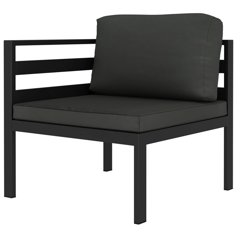 vidaXL 8 Piece Aluminum Large Garden Lounge Set in Anthracite