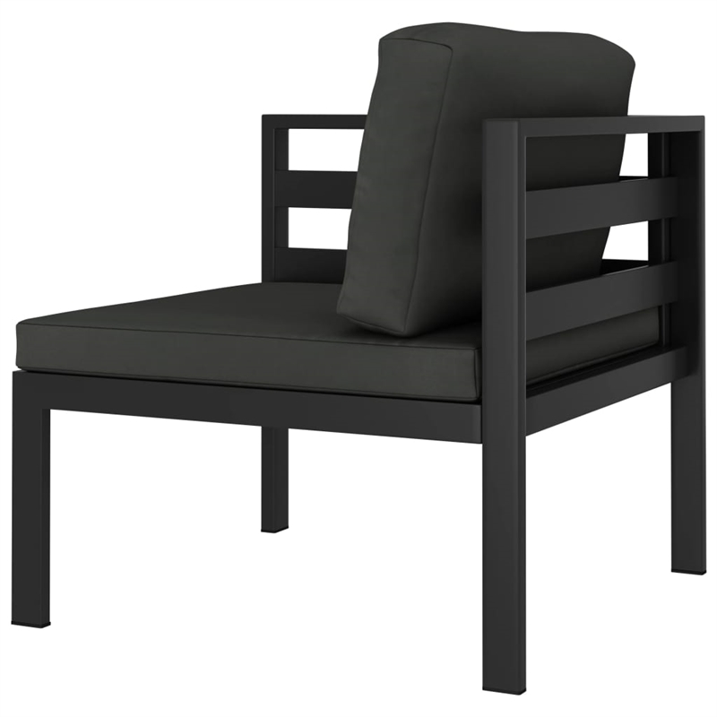 vidaXL 6 Piece Aluminum Large Garden Lounge Set in Anthracite