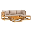 vidaXL 5 Piece Solid Acacia Wood Garden Lounge Set