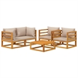 vidaXL 5 Piece Solid Acacia Wood Garden Lounge Set
