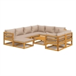vidaXL 10 Piece Solid Acacia Wood Standard Garden Lounge Set