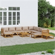 vidaXL Solid Acacia Wood Medium Garden Lounge Set
