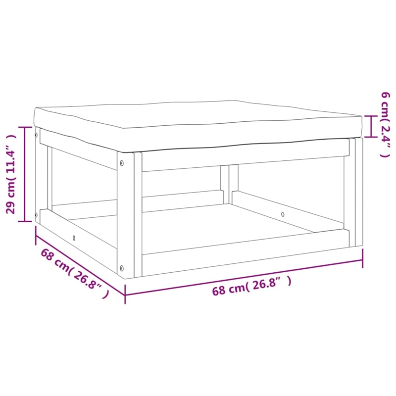vidaXL Solid Acacia Wood Medium Garden Lounge Set