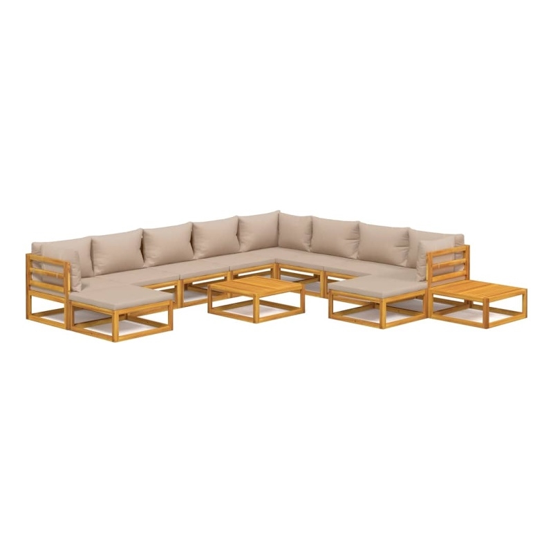 vidaXL Solid Acacia Wood Medium Garden Lounge Set