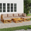 vidaXL 7 Piece Solid Acacia Wood Garden Lounge Set