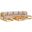 vidaXL 7 Piece Solid Acacia Wood Garden Lounge Set