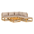 vidaXL 6 Piece Solid Acacia Wood Garden Lounge Set