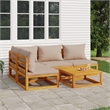 vidaXL 5 Piece Solid Acacia Wood Garden Lounge Set