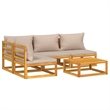 vidaXL 5 Piece Solid Acacia Wood Garden Lounge Set
