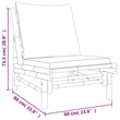 vidaXL Bamboo Garden Lounge Set in Gray/Natural