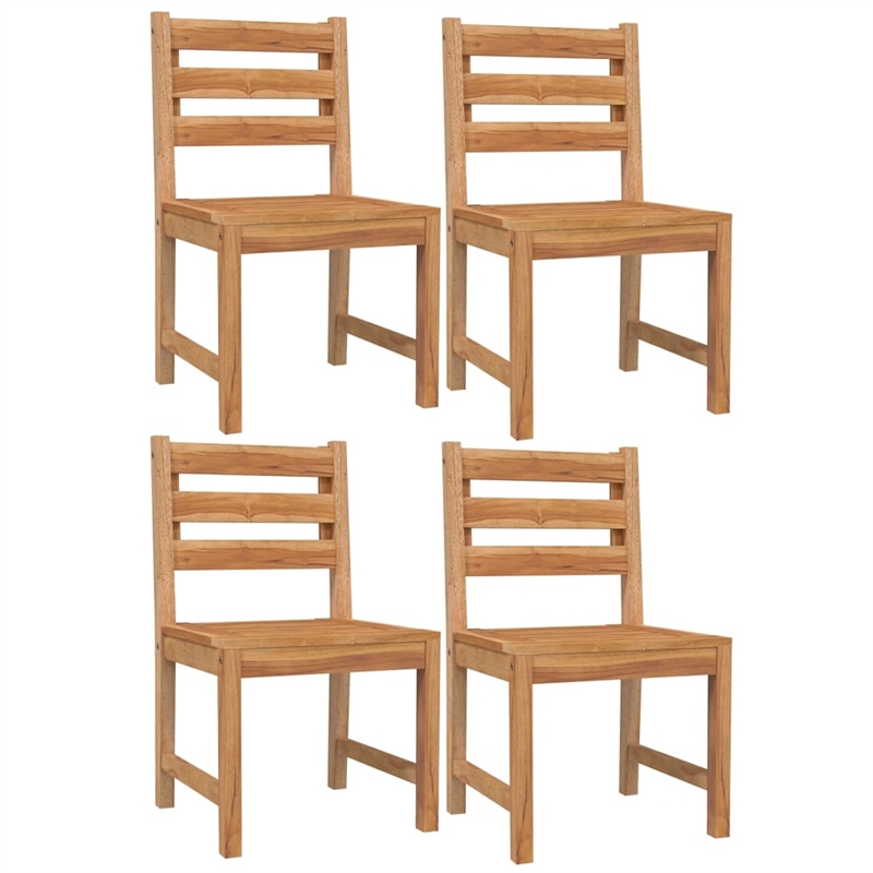 vidaXL 5 Piece Wood Dining Set in Natural