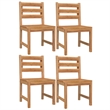 vidaXL 5 Piece Wood Dining Set in Natural