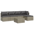 vidaXL 6 Piece Steel Garden Lounge Set in Gray